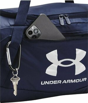 Lifestyle nahrbtnik / Torba Under Armour UA Hustle 5.0 Packable XS Duffle Midnight Navy/Metallic Silver 25 L Sport Bag - 5