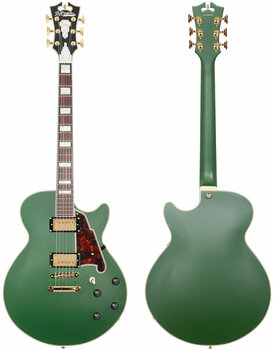 Semi-Acoustic Guitar D'Angelico Deluxe SS Stop-bar Matte Emerald - 3