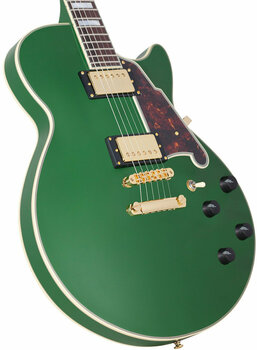 Semi-Acoustic Guitar D'Angelico Deluxe SS Stop-bar Matte Emerald - 5