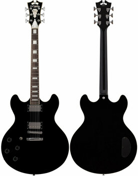 Semi-Acoustic Guitar D'Angelico Premier DC Stop-bar Black - 3