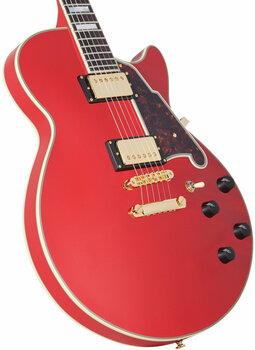 Semi-Acoustic Guitar D'Angelico Deluxe SS Stop-bar Matte Cherry - 2