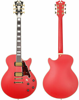 Semi-Acoustic Guitar D'Angelico Deluxe SS Stop-bar Matte Cherry - 5