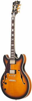 Guitare électrique pour gauchers D'Angelico Excel DC Stop-bar Lefty Vintage Sunburst - 3