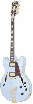 Semi-Acoustic Guitar D'Angelico Deluxe DC Stairstep Matte Powder Blue - 4