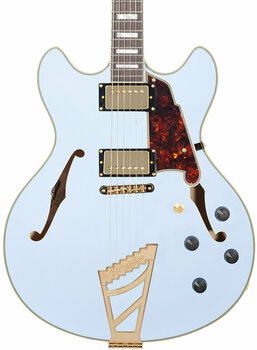 Guitare semi-acoustique D'Angelico Deluxe DC Stairstep Matte Powder Blue - 6