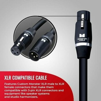 Mikrofonní kabel Monster Cable Prolink Studio Pro 2000 Černá 3 m - 5