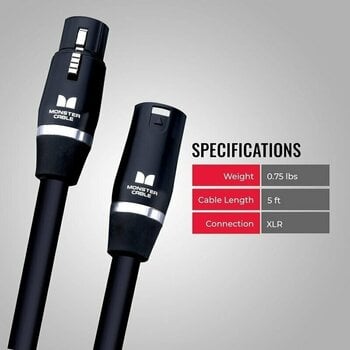 Mikrofon kábel Monster Cable Prolink Studio Pro 2000 Fekete 3 m - 6