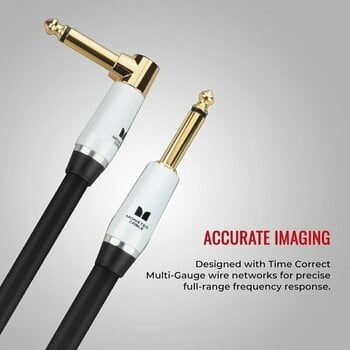 Câble pour instrument Monster Cable Prolink Studio Pro 2000 Blanc-Noir Droit - Angle - 4