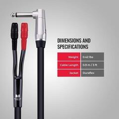 Кабел за високоговорители Monster Cable Prolink Performer 600 Combo Черeн/Ъглов - Директен - 4