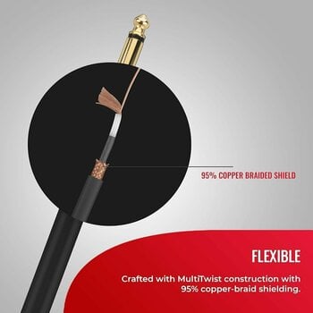 Câble pour instrument Monster Cable Prolink Studio Pro 2000 Blanc-Noir Droit - Droit - 3