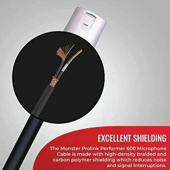 Câble pour microphone Monster Cable  Prolink Performer 600 5FT XLR Microphone Cable Noir 1,5 m - 3