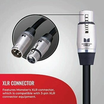 Καλώδιο Μικροφώνου Monster Cable  Prolink Performer 600 5FT XLR Microphone Cable Μαύρο χρώμα 1,5 m - 4