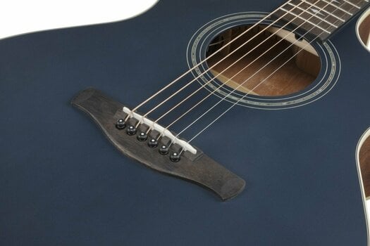 Jumbo elektro-akoestische gitaar Ibanez AE100-DBF Dark Tide Blue Flat - 9