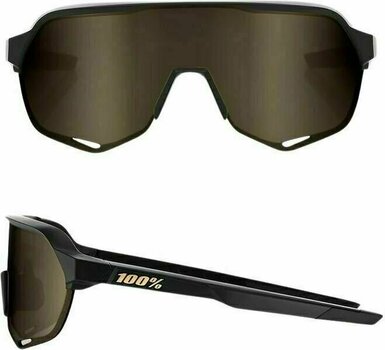 Cyklistické okuliare 100% S2 Matte Black/Soft Gold Mirror Cyklistické okuliare - 2
