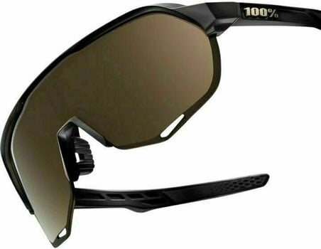Cyklistické okuliare 100% S2 Matte Black/Soft Gold Mirror Cyklistické okuliare - 3
