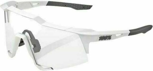 Cycling Glasses 100% Speedcraft Matte White/HiPER Silver Mirror Lens Cycling Glasses - 4