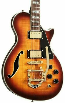 Semi-akoestische gitaar ESP LTD Xtone PC-1V Brown Sunburst - 2