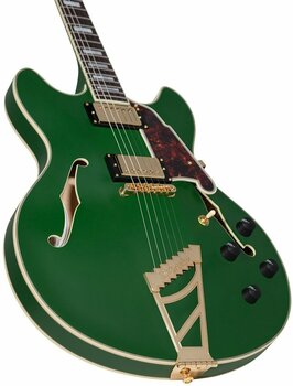 Guitare semi-acoustique D'Angelico Deluxe DC Stairstep Matte Emerald - 2