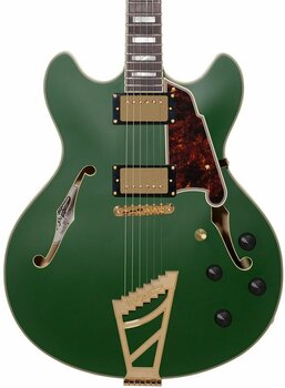 Semi-Acoustic Guitar D'Angelico Deluxe DC Stairstep Matte Emerald - 3