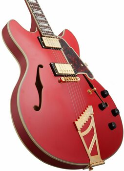 Semi-Acoustic Guitar D'Angelico Deluxe DC Stairstep Matte Cherry - 2