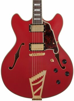 Semi-Acoustic Guitar D'Angelico Deluxe DC Stairstep Matte Cherry - 3