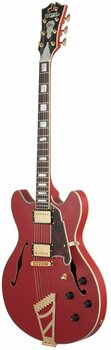 Semi-Acoustic Guitar D'Angelico Deluxe DC Stairstep Matte Cherry - 4