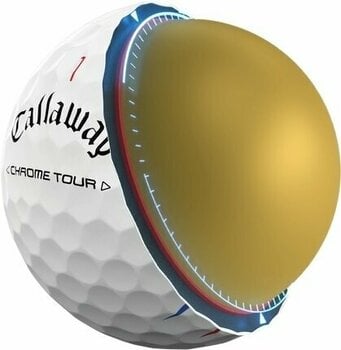 Nova loptica za golf Callaway Chrome Tour White Golf Balls Triple Track - 6