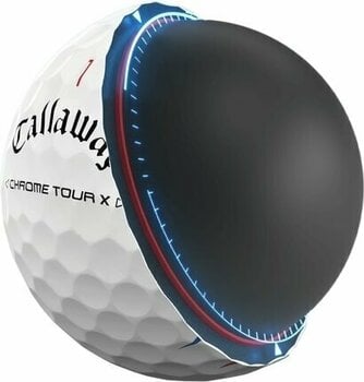 Piłka golfowa Callaway Chrome Tour X White Golf Balls Triple Track - 5