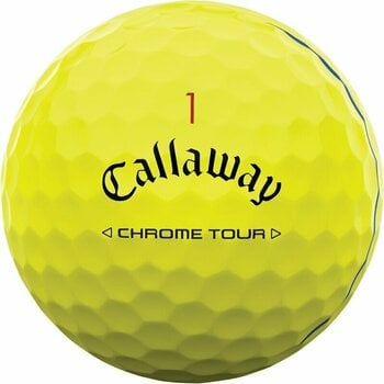 Golf žogice Callaway Chrome Tour Yellow Golf Balls Triple Track - 3