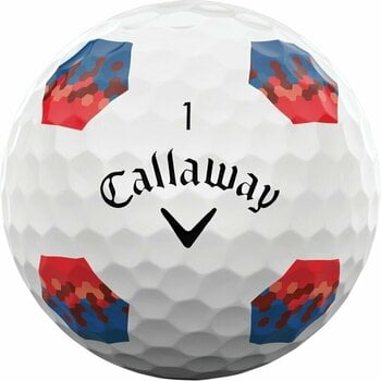 Golfová loptička Callaway Chrome Tour White Golf Balls Red/Blue TruTrack - 3