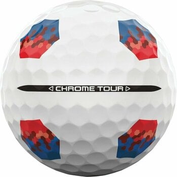 Piłka golfowa Callaway Chrome Tour White Golf Balls Red/Blue TruTrack - 4