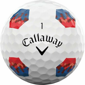Golfový míček Callaway Chrome Tour X White Golf Balls Red/Blue TruTrack - 3