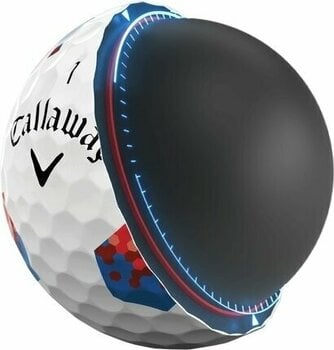 Golfová loptička Callaway Chrome Tour X White Golf Balls Red/Blue TruTrack - 5