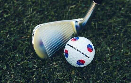 Golfová loptička Callaway Chrome Tour X White Golf Balls Red/Blue TruTrack - 8