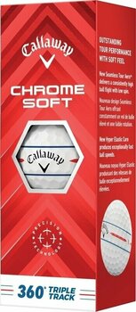 Golfová loptička Callaway Chrome Soft 2024 White Golf Balls 360 Triple Track - 4