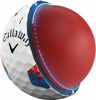 Golf Balls Callaway Chrome Soft 2024 White Golf Balls Red/Blue TruTrack - 5