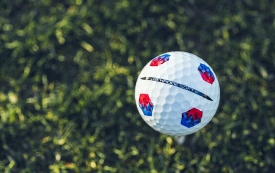 Golfový míček Callaway Chrome Soft 2024 White Golf Balls Red/Blue TruTrack - 6