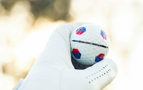 Нова топка за голф Callaway Chrome Soft 2024 White Golf Balls Red/Blue TruTrack - 7
