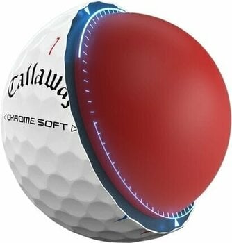 Golfball Callaway Chrome Soft 2024 White Golf Balls Triple Track - 5