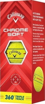 Golf žogice Callaway Chrome Soft 2024 Yellow Golf Balls 360 Triple Track - 4