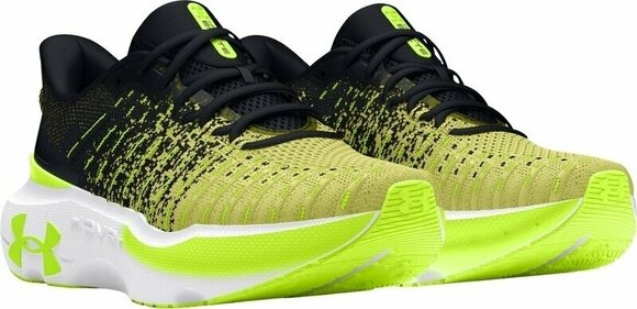 Road running shoes Under Armour Men's UA Infinite Elite Running Shoes Black/Sonic Yellow/High-Vis Yellow 41 Road running shoes - 3