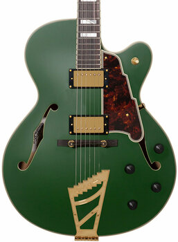 Semi-akoestische gitaar D'Angelico Deluxe DH Matte Emerald - 2