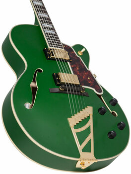 Semi-akoestische gitaar D'Angelico Deluxe DH Matte Emerald - 4