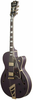 Semiakustická gitara D'Angelico Deluxe DH Matte Plum - 5