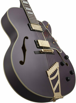 Semiakustická gitara D'Angelico Deluxe DH Matte Plum - 6