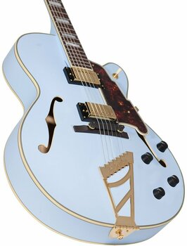 Semiakustická kytara D'Angelico Deluxe DH Matte Powder Blue - 2