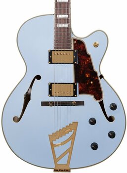 Semiakustická kytara D'Angelico Deluxe DH Matte Powder Blue - 3