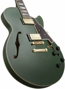 Semi-Acoustic Guitar D'Angelico Deluxe SS Stop-bar Matte Emerald - 2
