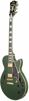 Semi-Acoustic Guitar D'Angelico Deluxe SS Stop-bar Matte Emerald - 4