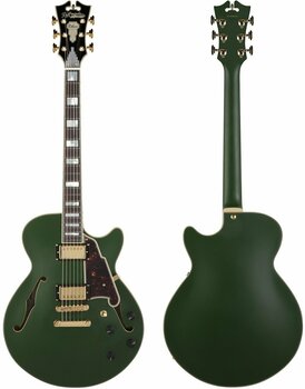 Semi-Acoustic Guitar D'Angelico Deluxe SS Stop-bar Matte Emerald - 5